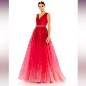 Mac Duggal Red Gown NWOT